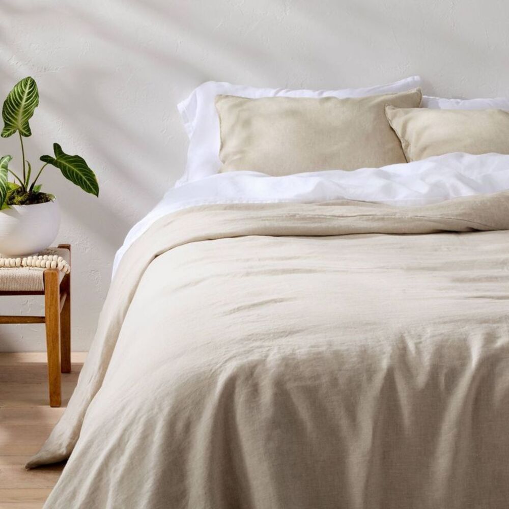 King Linen Duvet Set Natural - Casaluna